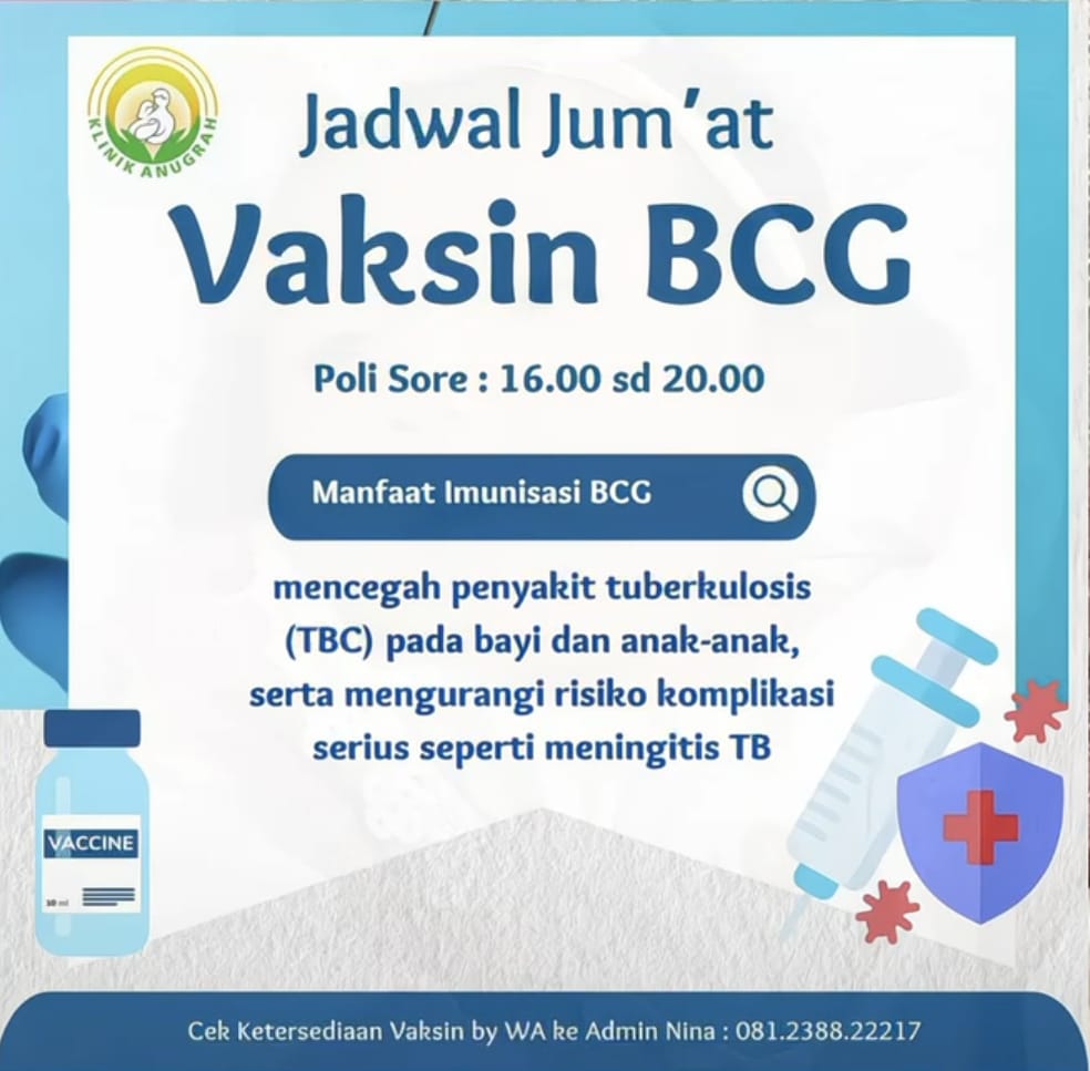 Jadwal Vaksin BCG