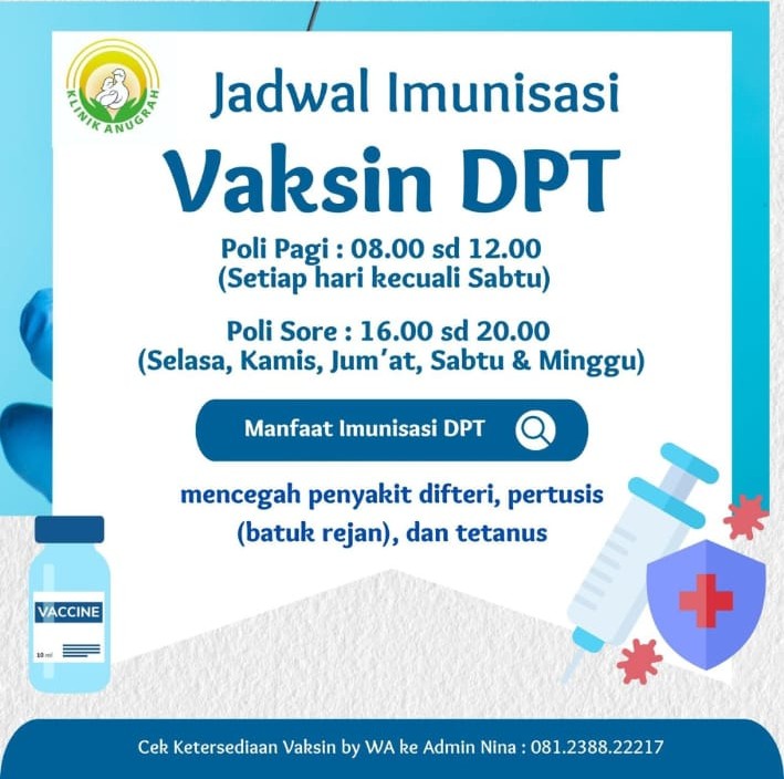Jadwal Vaksin DPT
