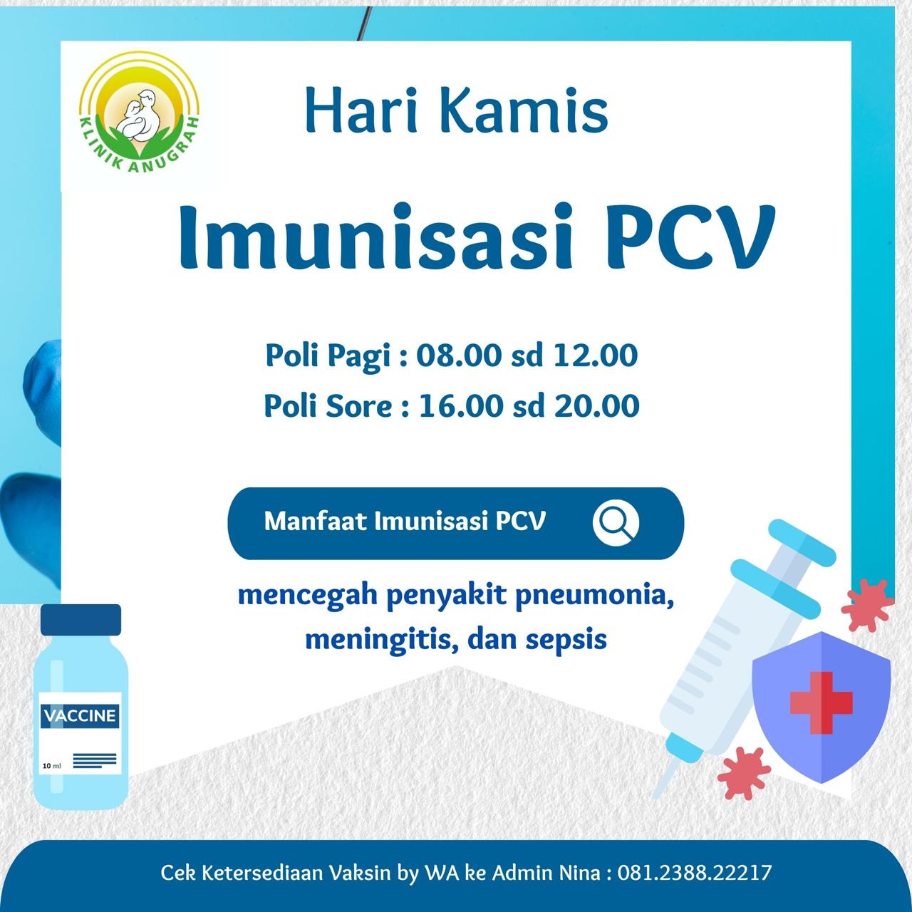 Jadwal Vaksin PCV